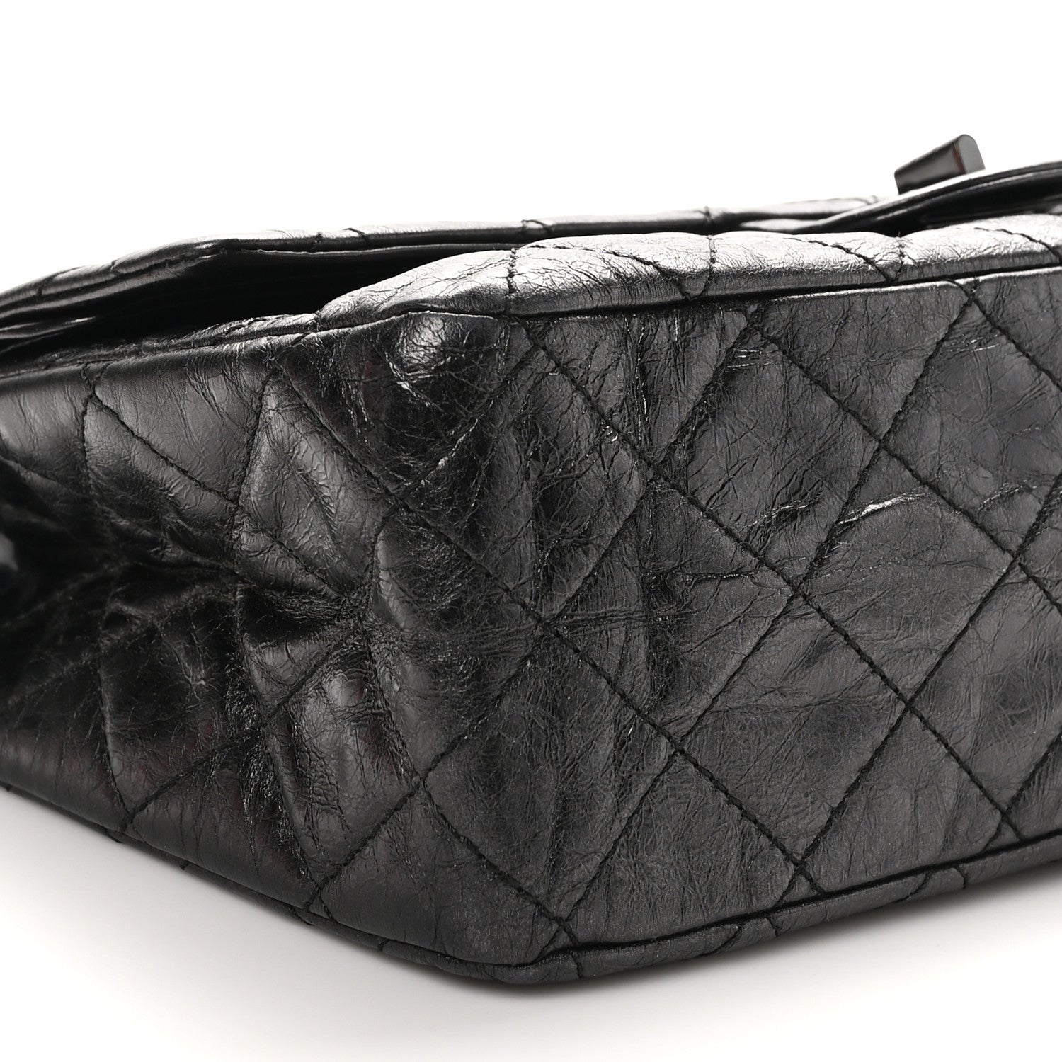 Chanel Metallic Aged Calfskin Quilted 2.55 Reissue 227 Flap So Black 9 of 10