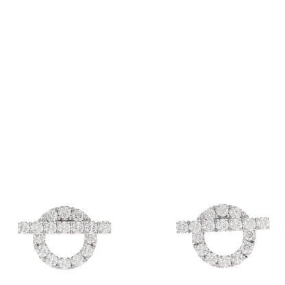 Hermes 18K White Gold Diamond Finesse Earrings 1 of 5