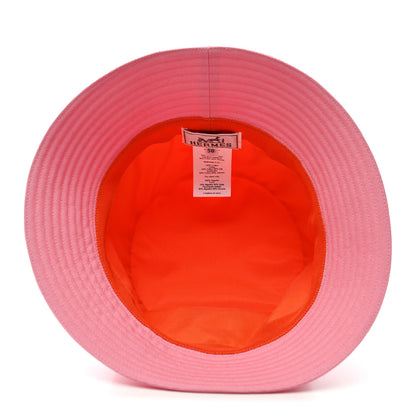 Hermes Cotton Gene Sunshine Bucket Hat 58 Rose Taille 7 of 8