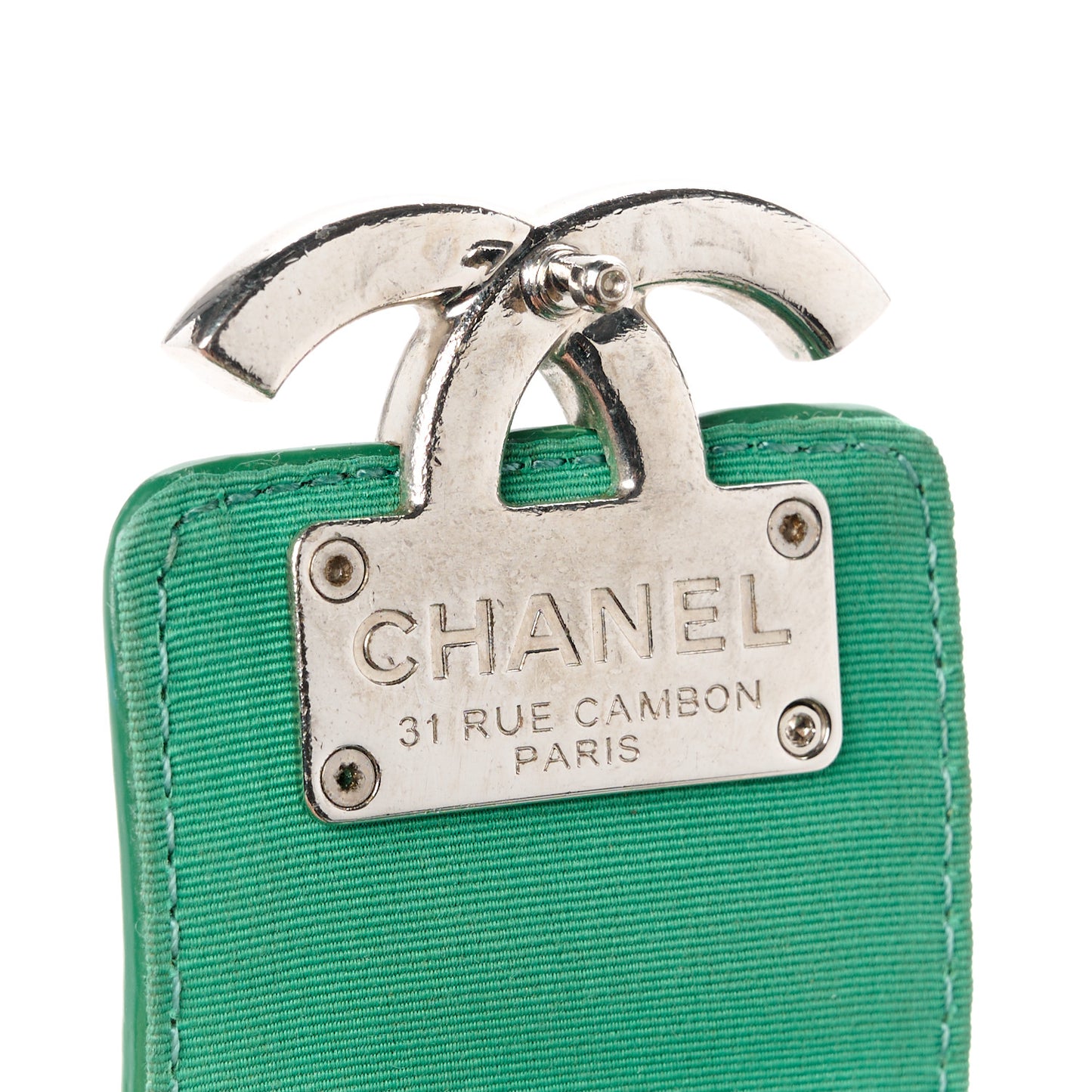 Lambskin Quilted Mini CC Box Camera Bag Green