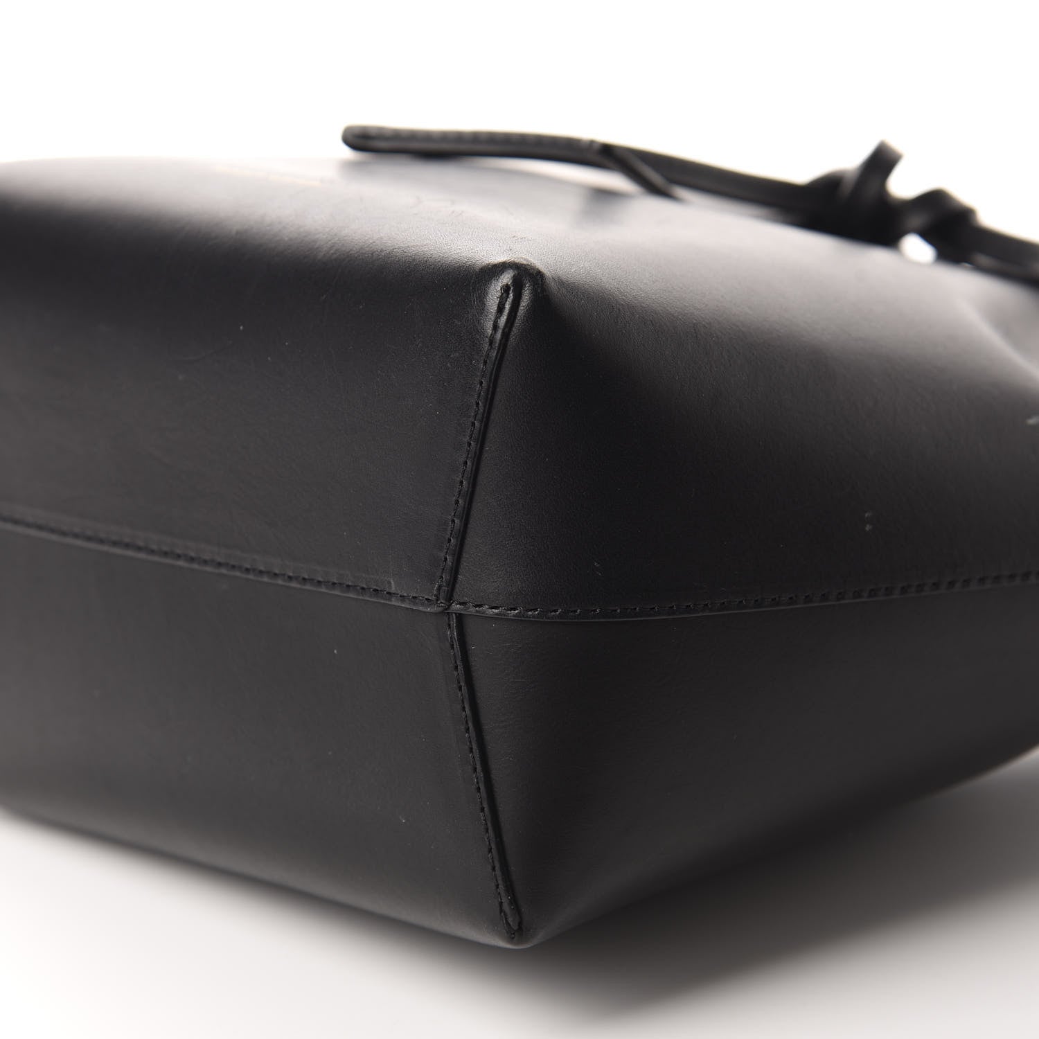 Mansur Gavriel Vegetable Tanned Calfskin Mini Bucket Bag Black Flamma 7 of 12