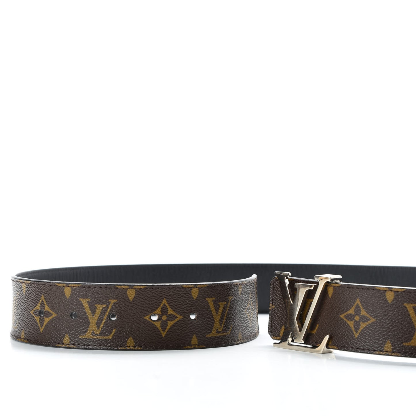 Calfskin Monogram 40mm LV Initiales Reversible Belt 90 36 Black