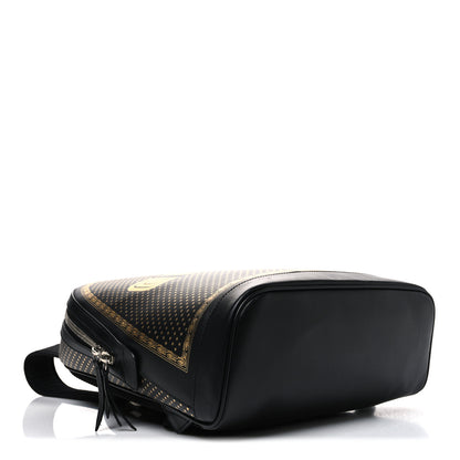 Gucci X SEGA Calfskin GUCCY Stars Dome Backpack Black Gold 4 of 10
