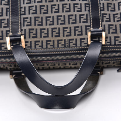 Fendi Zucchino Mini Boston Satchel Navy 12 of 12