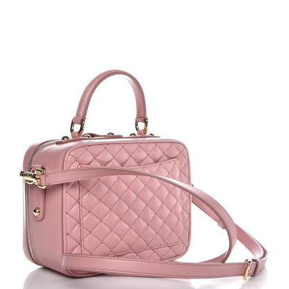 Dolce & Gabbana Lambskin Watersnake Embellished Lucia Shoulder Bag Rosa 3 of 6