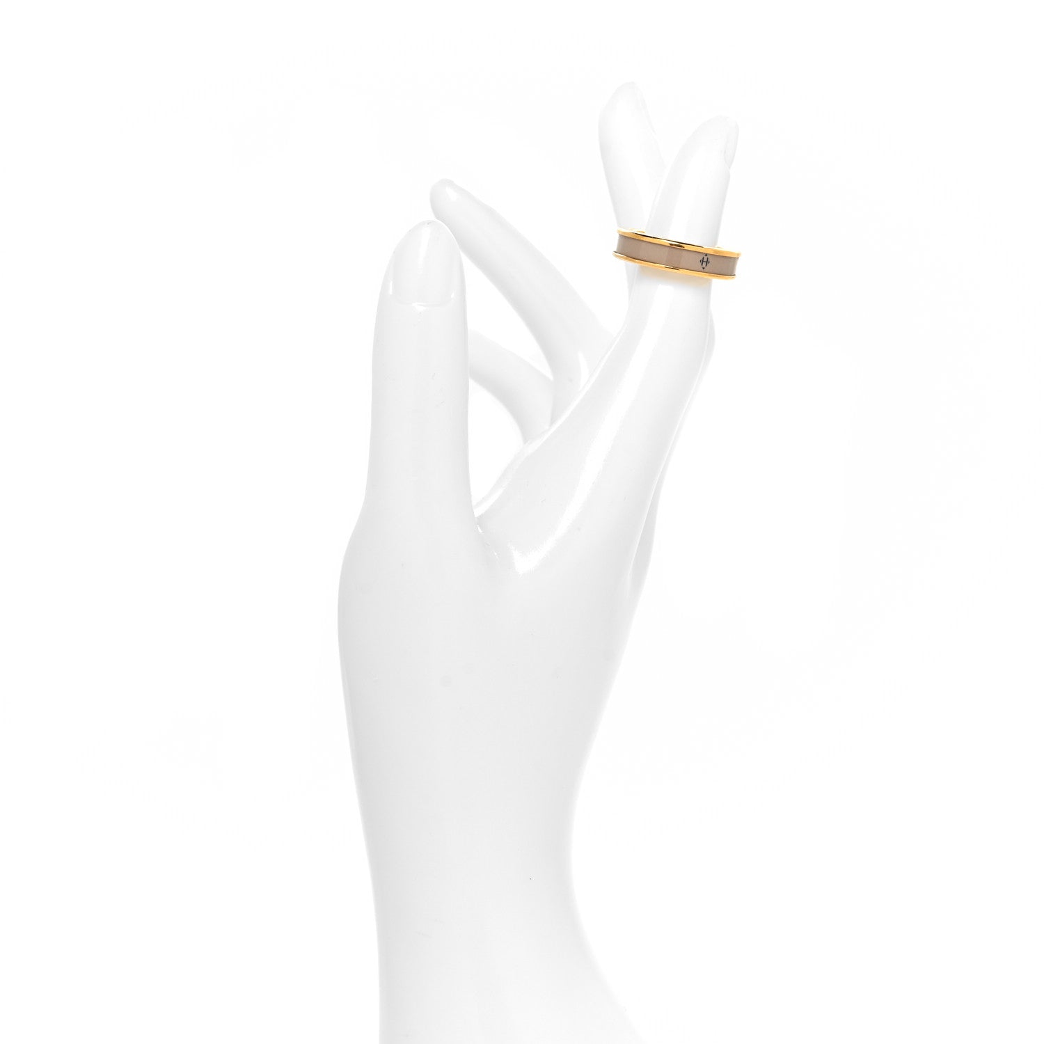 Hermes Enamel Uni Ring 57 8 Marron Glace 2 of 5