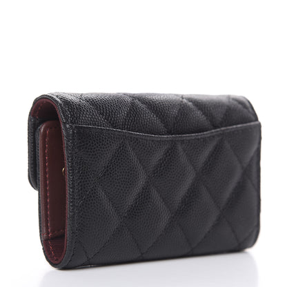 Chanel Caviar Quilted Classic 4 Key Holder Wallet Black 3 of 9