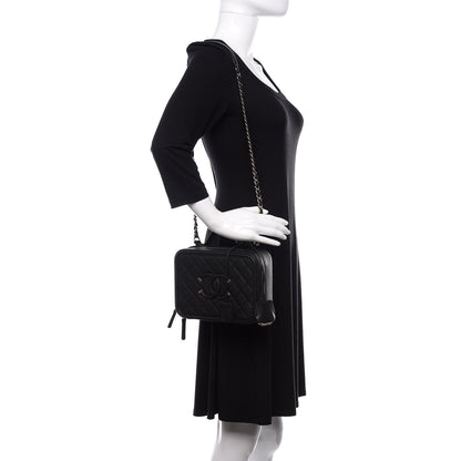 Chanel Caviar Quilted Medium CC Filigree Vanity Case Black 2 of 11