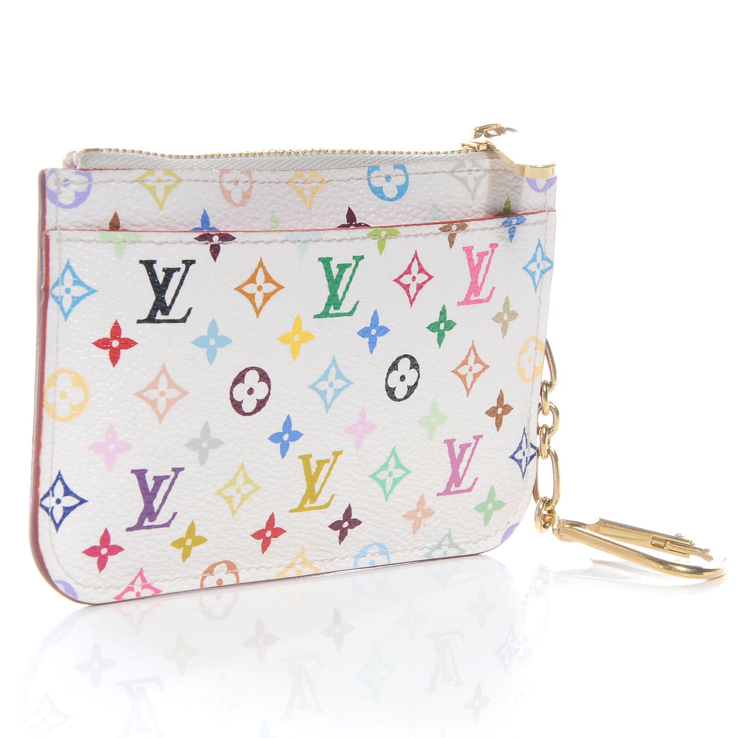 Monogram Multicolor Key Holder White