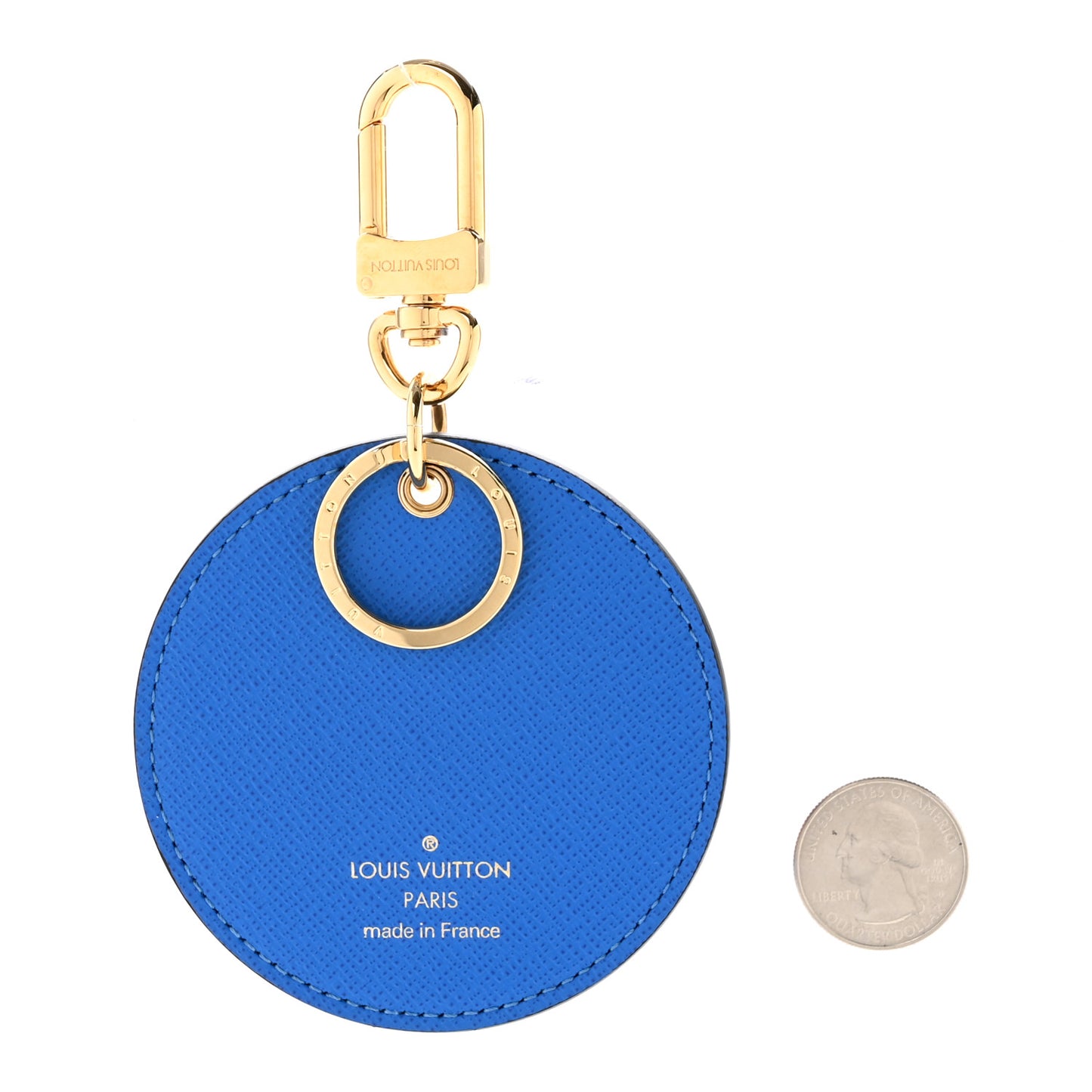 Monogram 2019 Christmas Animation Venice Bag Charm Key Ring Blue