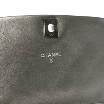 Chanel Metallic Calfskin Quilted Flap Clutch With Chain Ruthenium 7 of 12