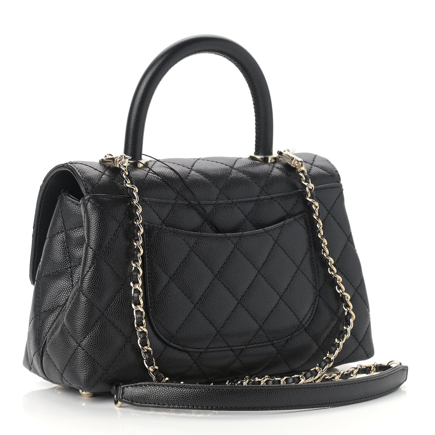 Chanel Caviar Quilted Mini Coco Handle Flap Black 3 of 9