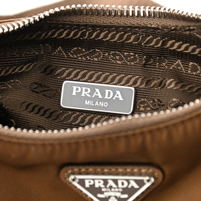 Prada Tessuto Nylon Saffiano Re-Edition 2005 Shoulder Bag Cacao 5 of 11