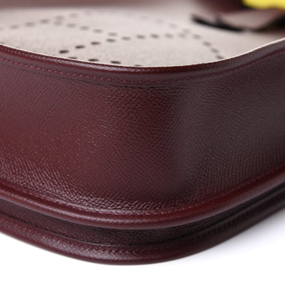 Hermes Epsom Amazone Evelyne III PM Bordeaux Lime 9 of 10