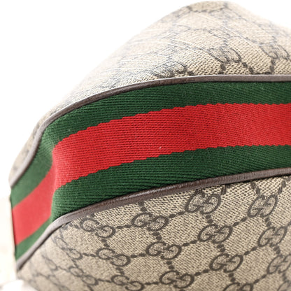 Gucci GG Supreme Monogram Textured Calfskin Web Small Attache Shoulder Bag Beige Ebony New Acero 9 of 10