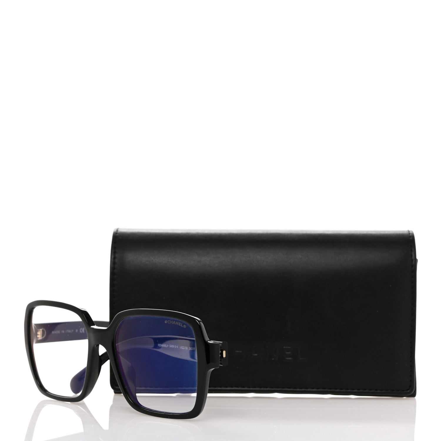 Chanel Acetate Square Blue Light Glasses 5408-S-A Black 8 of 8