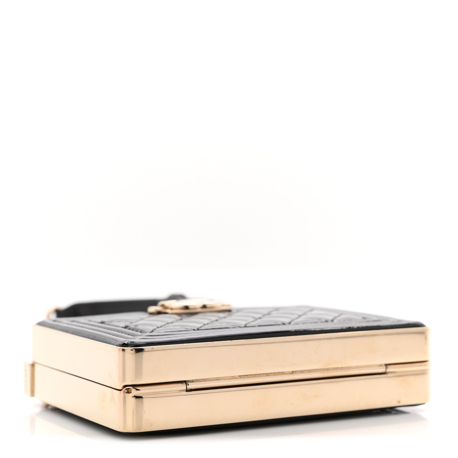 Chanel Patent Calfskin Boy Minaudiere Black 4 of 11