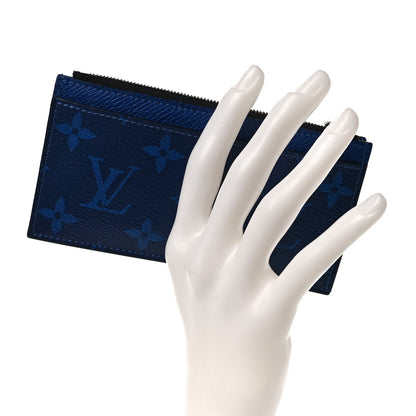 Louis Vuitton Monogram Taiga Coin Card Holder Cobalt 2 of 8