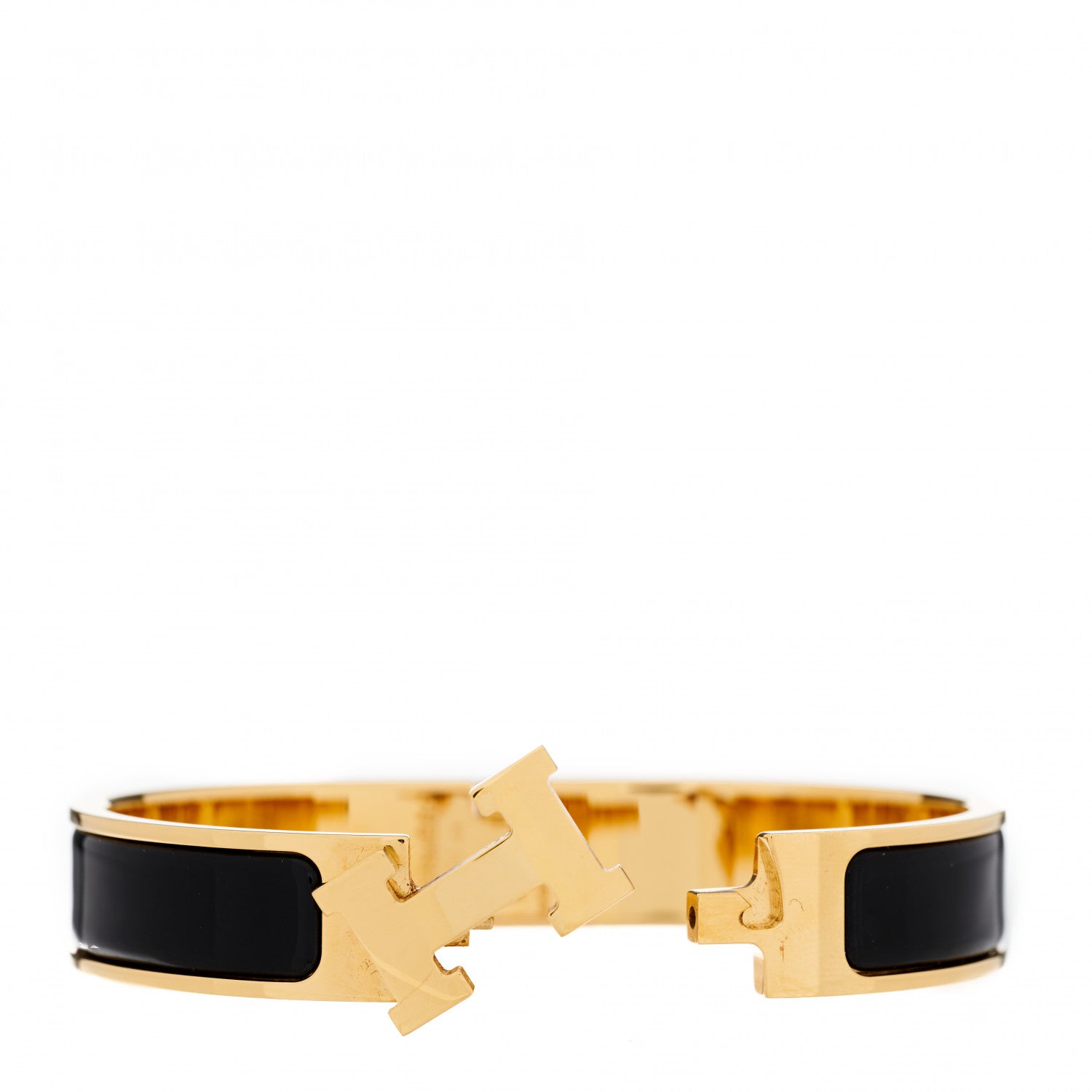 Hermes Enamel Narrow Clic Clac H Bracelet PM Black 4 of 4