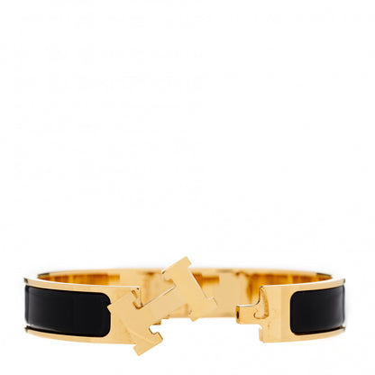 Hermes Enamel Narrow Clic Clac H Bracelet PM Black 4 of 4