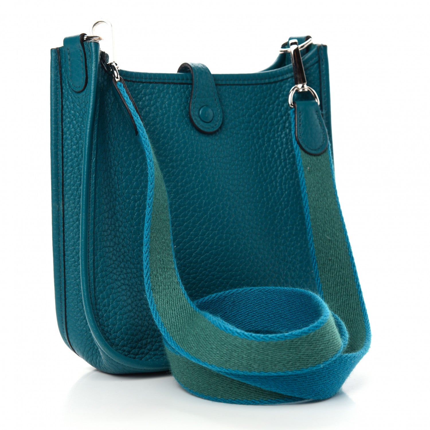 Hermes Taurillon Clemence Evelyne TPM Bleu Izmir 3 of 13
