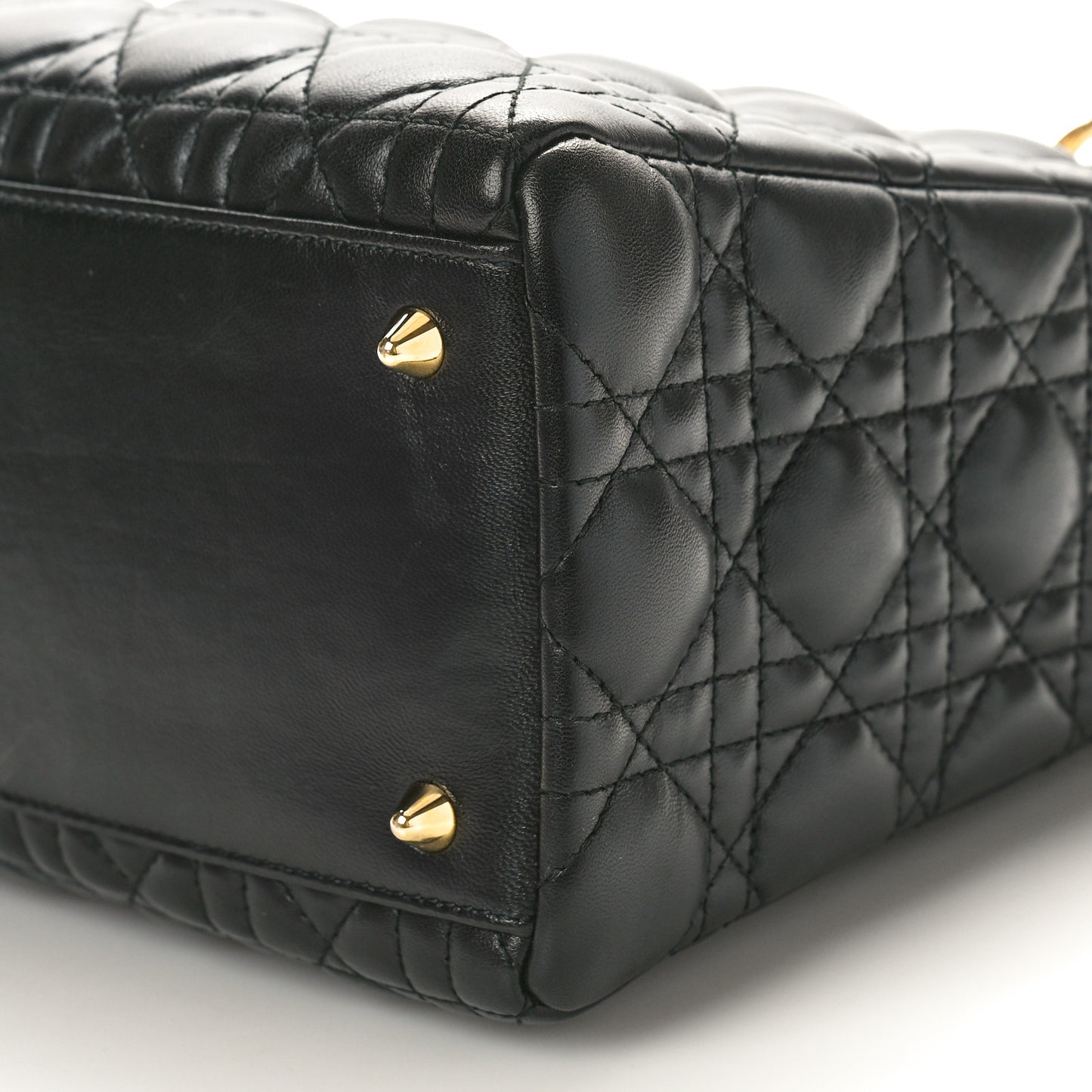 Lambskin Cannage Medium Lady Dior Black