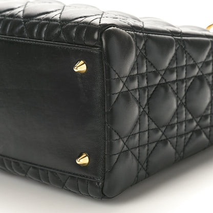 Christian Dior Lambskin Cannage Medium Lady Dior Black 10 of 13