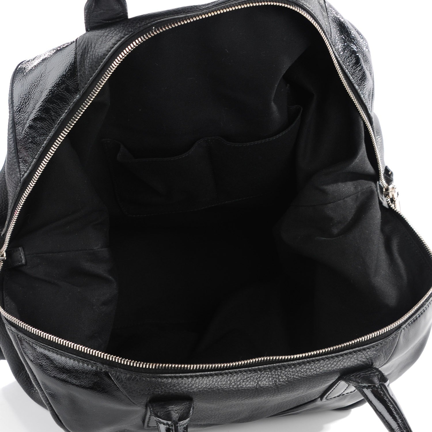 Saint Laurent Calfskin Patent Medium Easy Sac Black 5 of 9