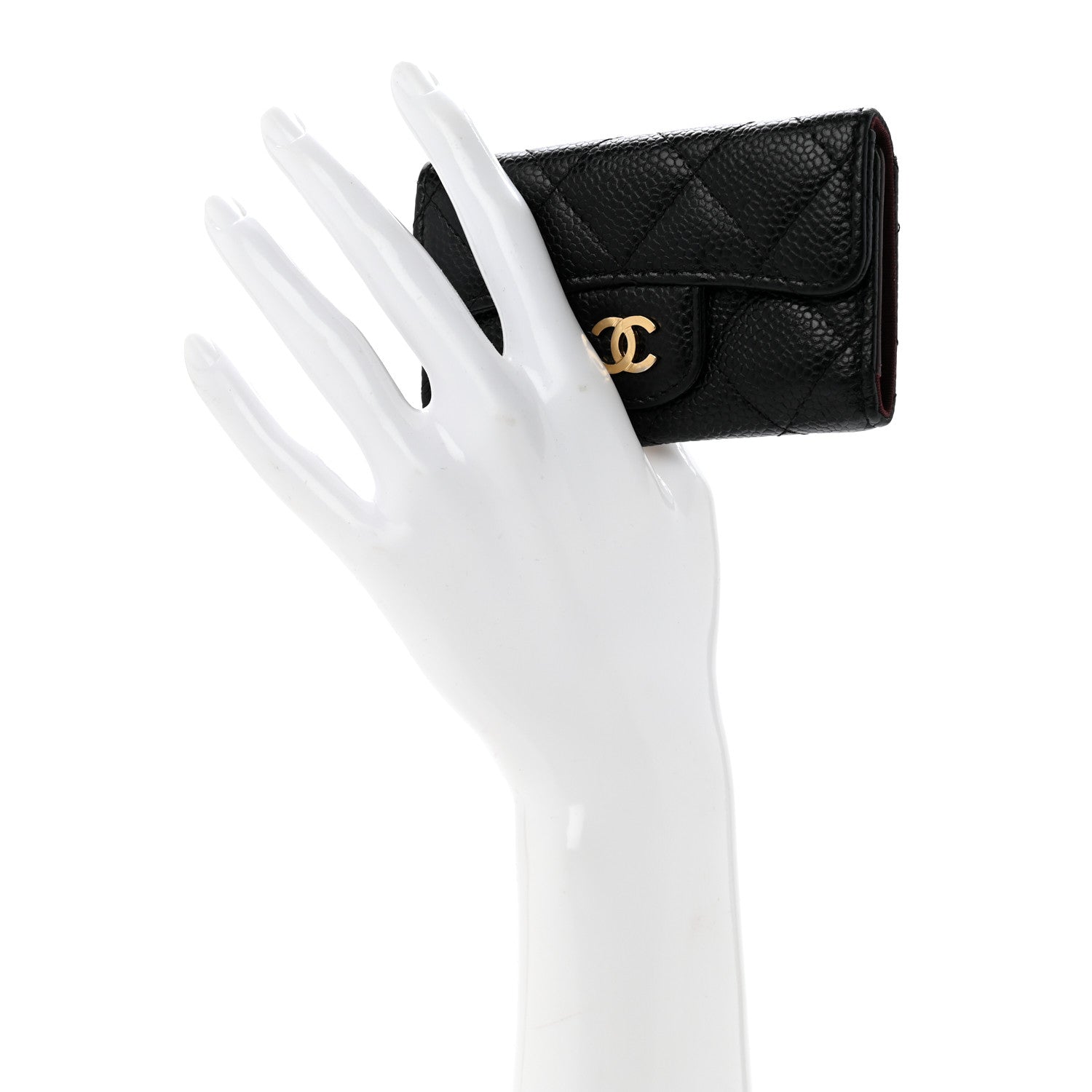 Chanel Caviar Quilted 6 Key Holder Black 2 of 10
