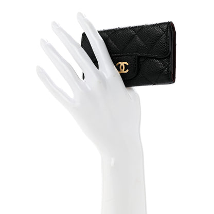 Chanel Caviar Quilted 6 Key Holder Black 2 of 10