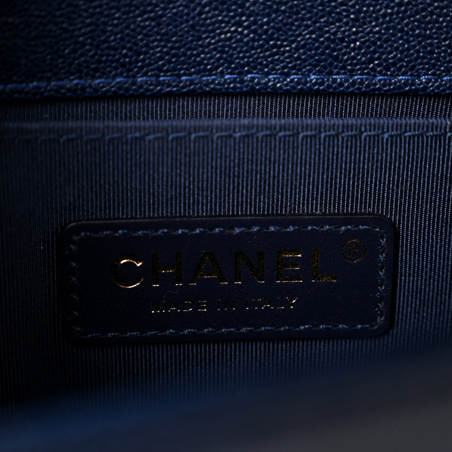 Chanel Caviar Quilted Small Boy Flap Navy 6 of 10