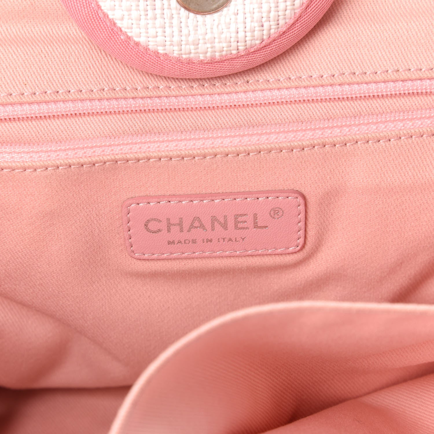 Chanel Canvas Medium Deauville Tote Pink 8 of 11