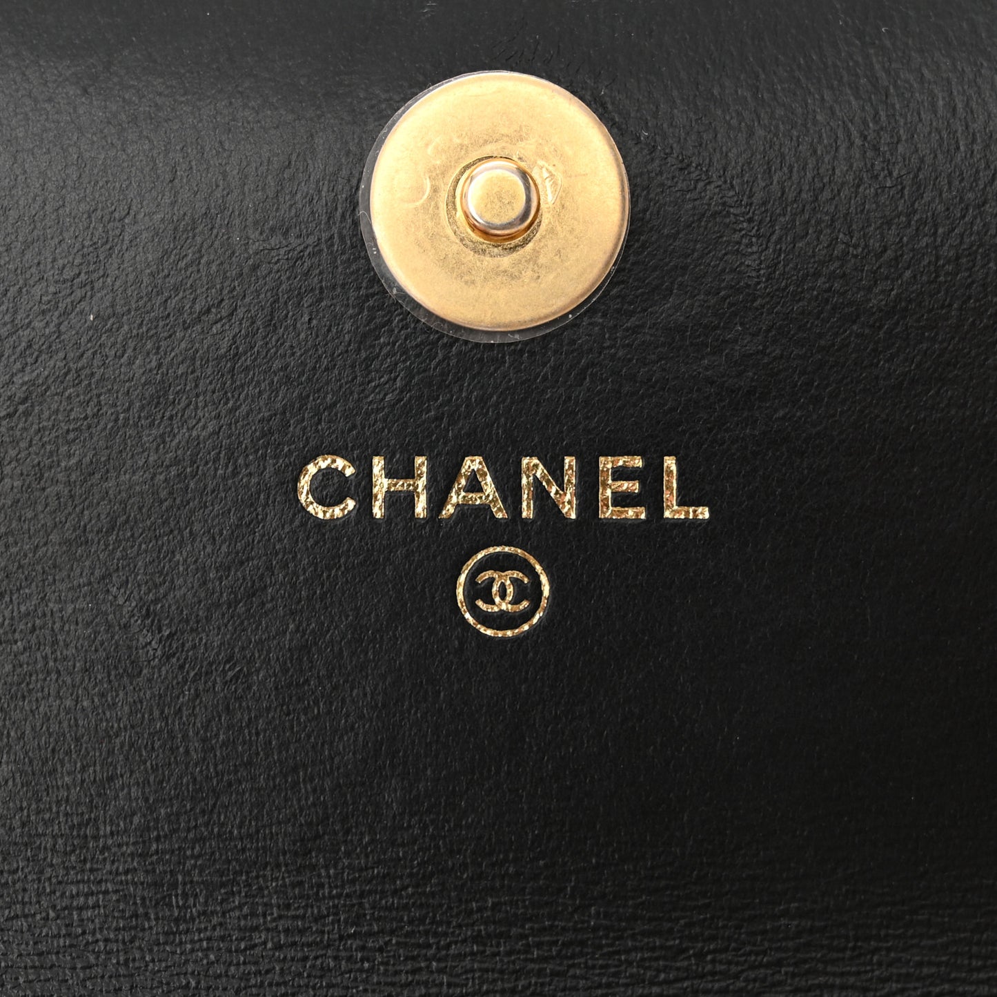 Lambskin Enamel Quilted Pending CC Flap Belt Bag Black