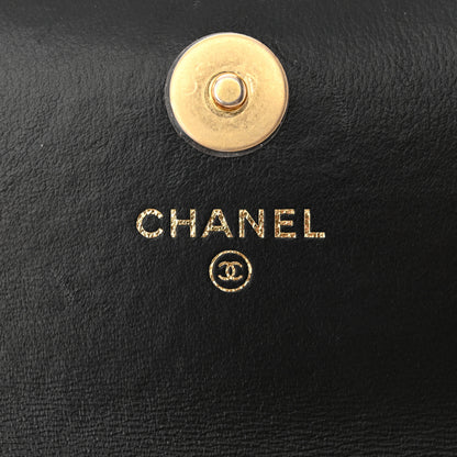 Chanel Lambskin Enamel Quilted Pending CC Flap Belt Bag Black 6 of 12