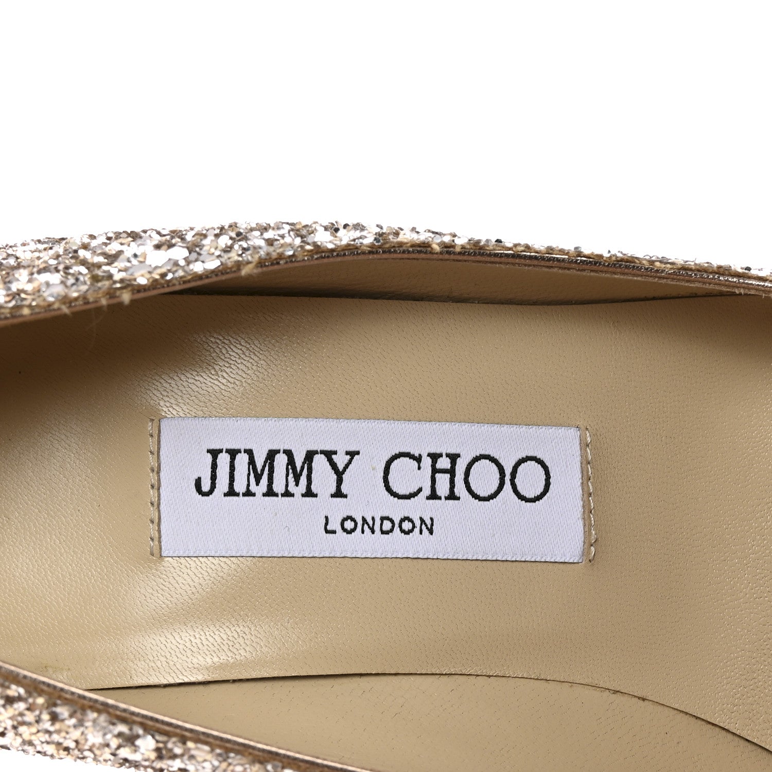 Jimmy Choo Coarse Glitter Fabric Agnes 85 Pumps 35.5 Ballet Pink 8 of 8