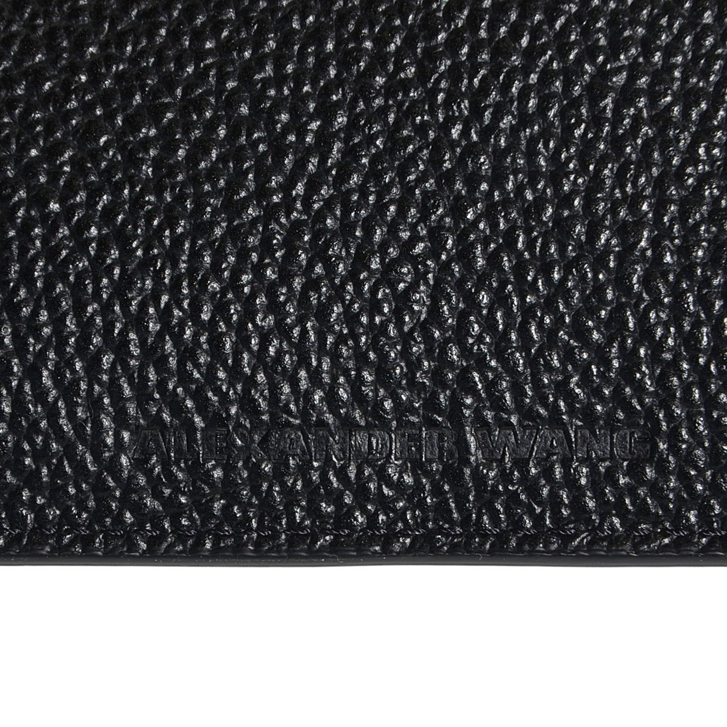 Textured Leather Prisma Flat Pouch Black