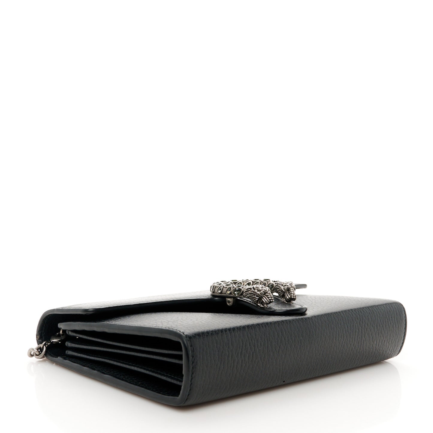 Calfskin Mini Dionysus Chain Wallet Black