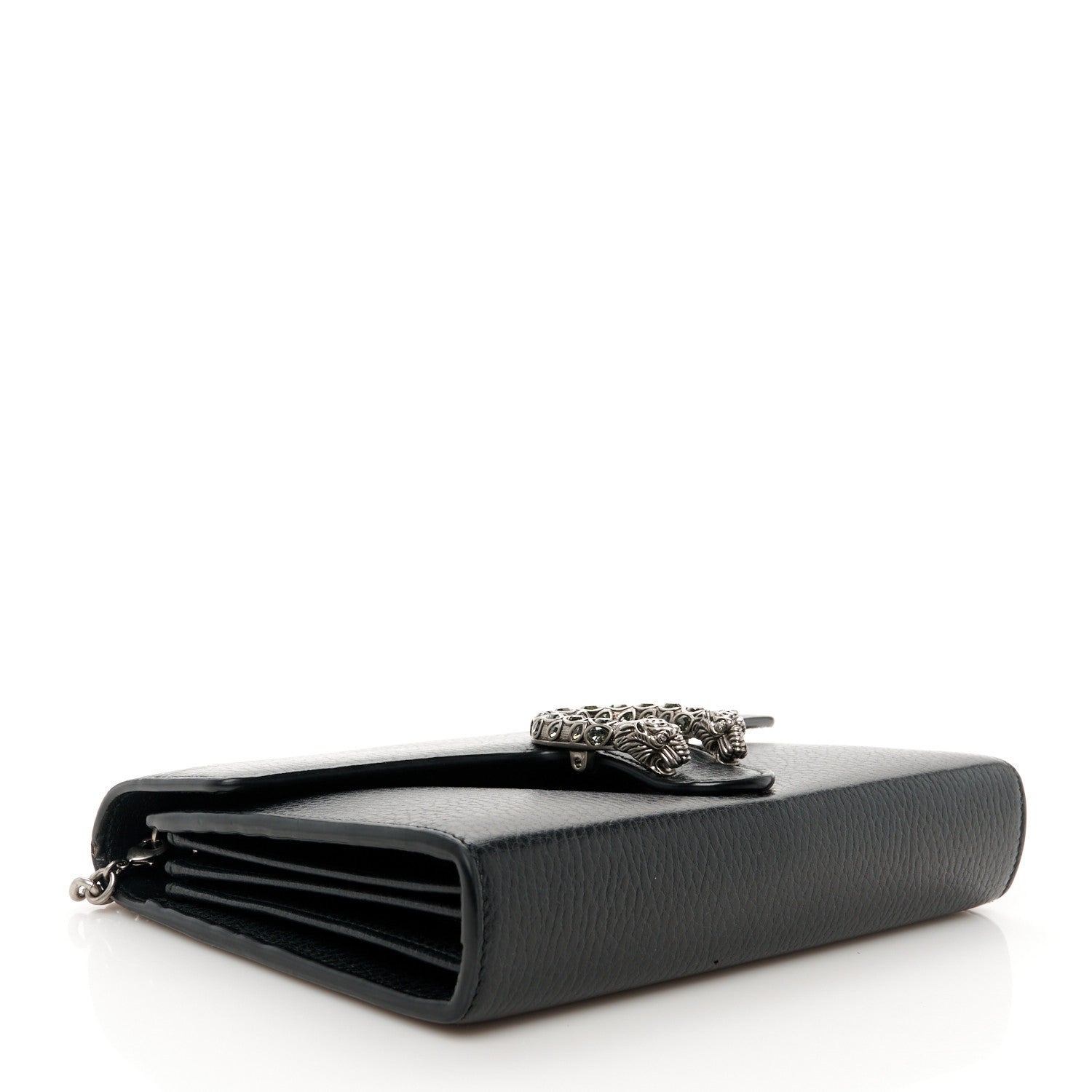 Gucci Calfskin Mini Dionysus Chain Wallet Black 4 of 10