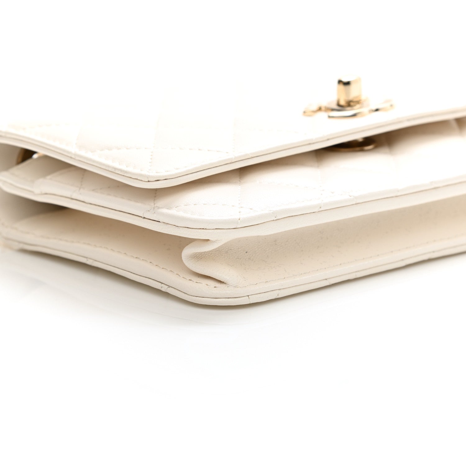 Chanel Lambskin Quilted Trendy CC Wallet On Chain WOC White 9 of 11