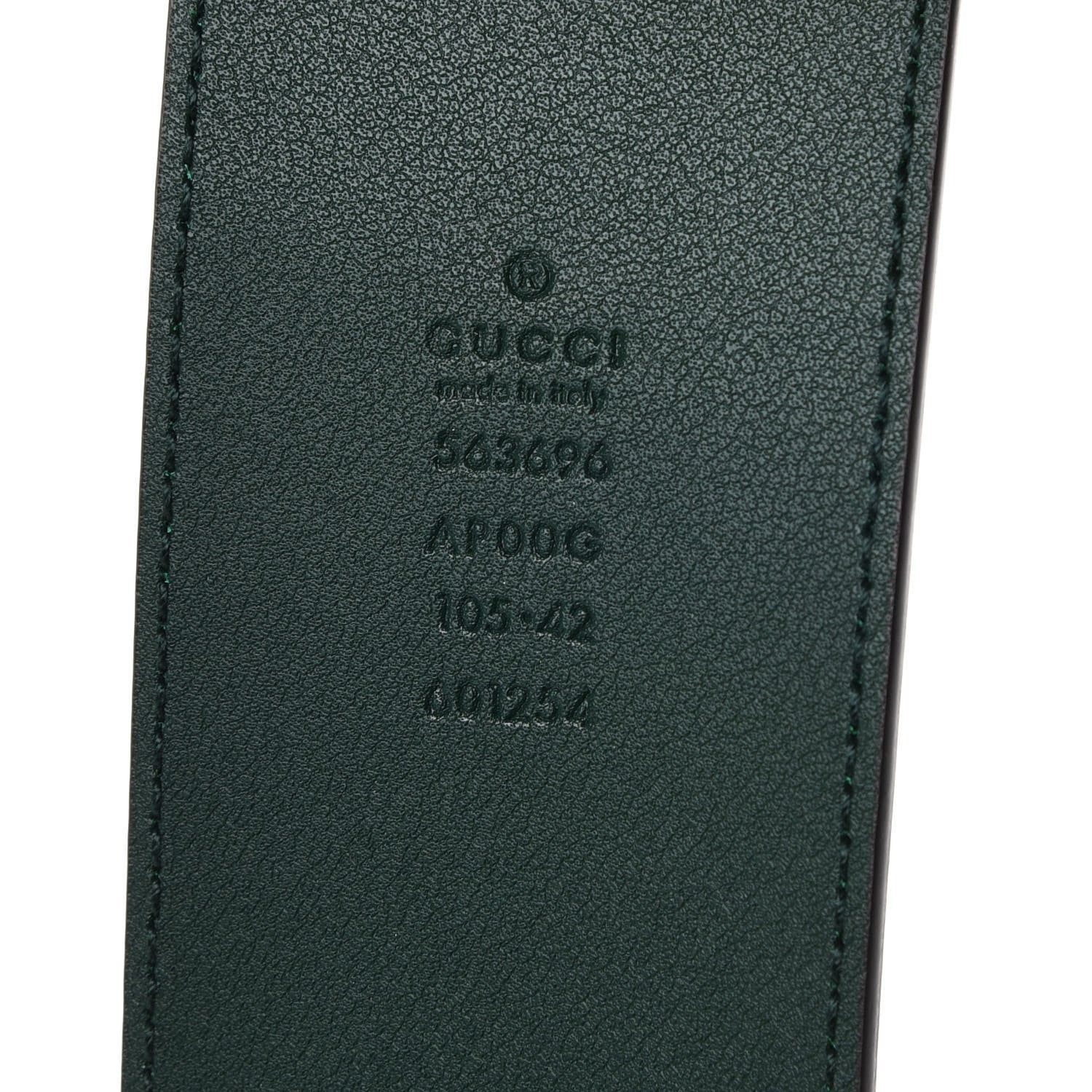 Gucci Calfskin Lizard Double G 50mm Belt 105 42 Vintage Green 6 of 6