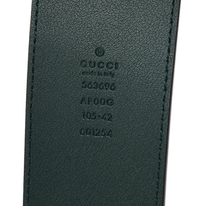 Gucci Calfskin Lizard Double G 50mm Belt 105 42 Vintage Green 6 of 6