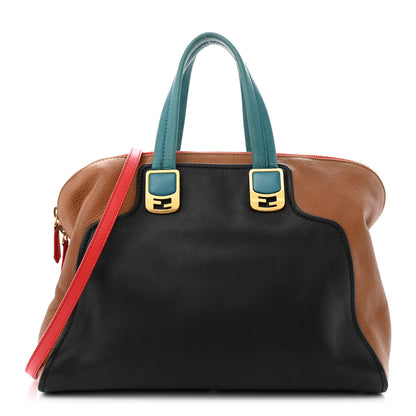 Fendi Calfskin Colorblock Large Chameleon Tote Biscotto 1 of 9