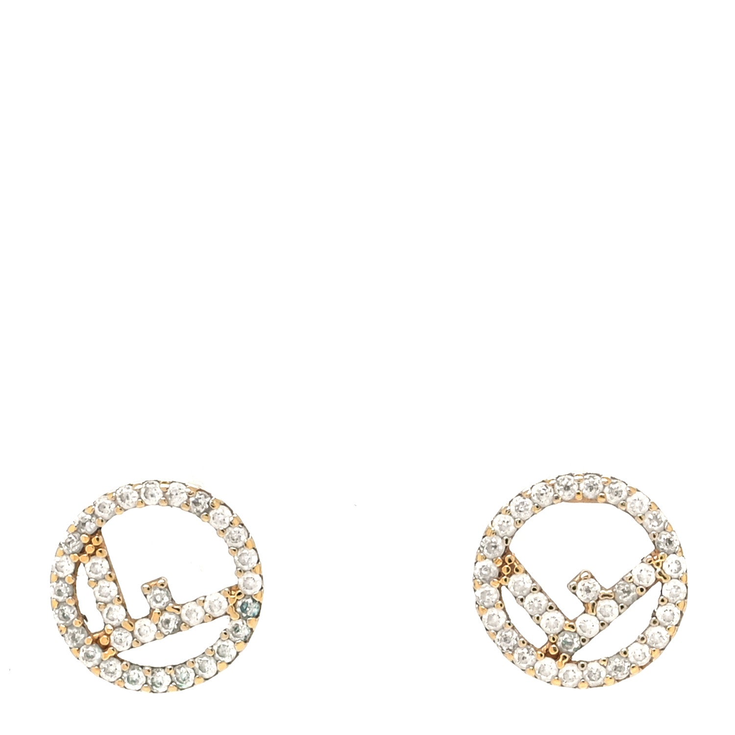 Fendi Metal Crystal F is Fendi Earrings Gold 1 of 5