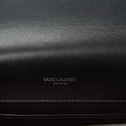 Saint Laurent Patent Grain de Poudre Small Monogram Kate Satchel Neon Pink 9 of 10