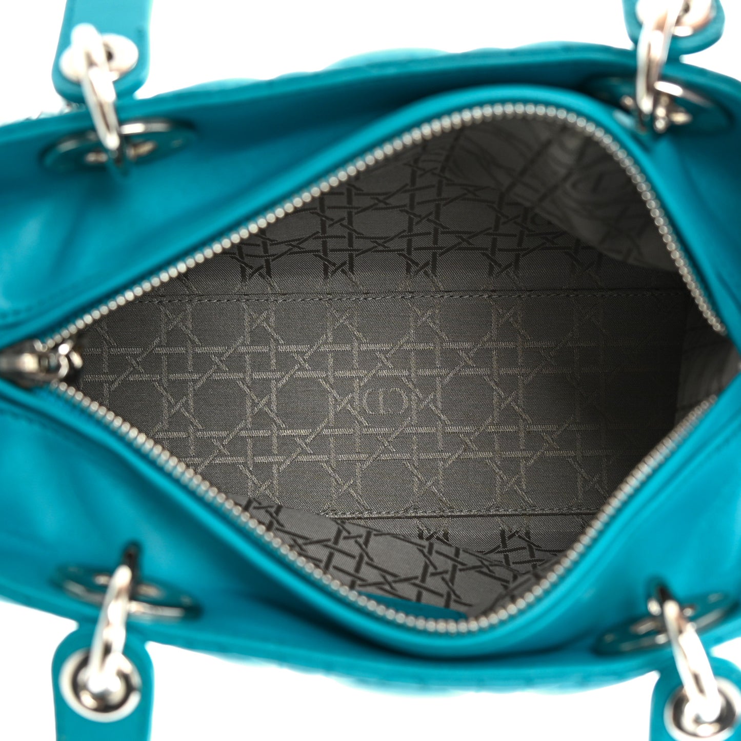 Lambskin Cannage Medium Lady Dior Blue
