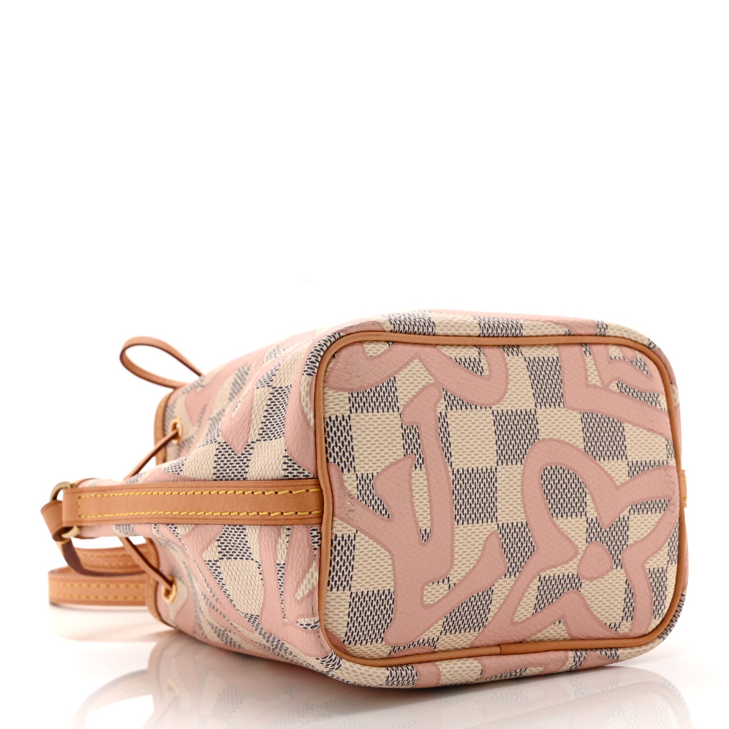 Louis Vuitton Damier Azur Tahitienne Nano Noe Rose Ballerine 4 of 10