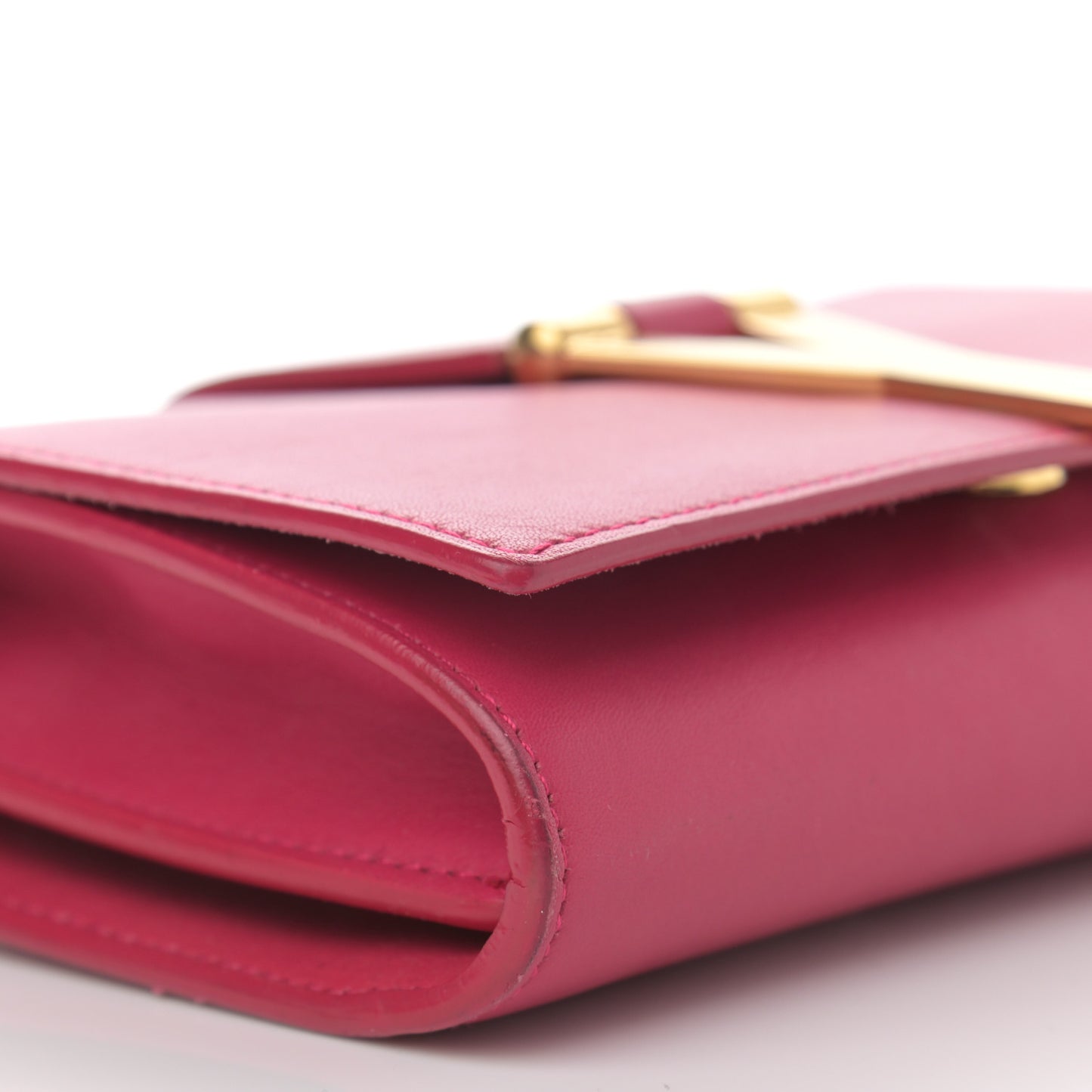 Calfskin Small Classic Y Satchel Bag Fuchsia