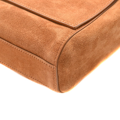 Saint Laurent Smooth Calfskin Suede Medium Reversible Monogram Kate Satchel Light Ochre 9 of 16