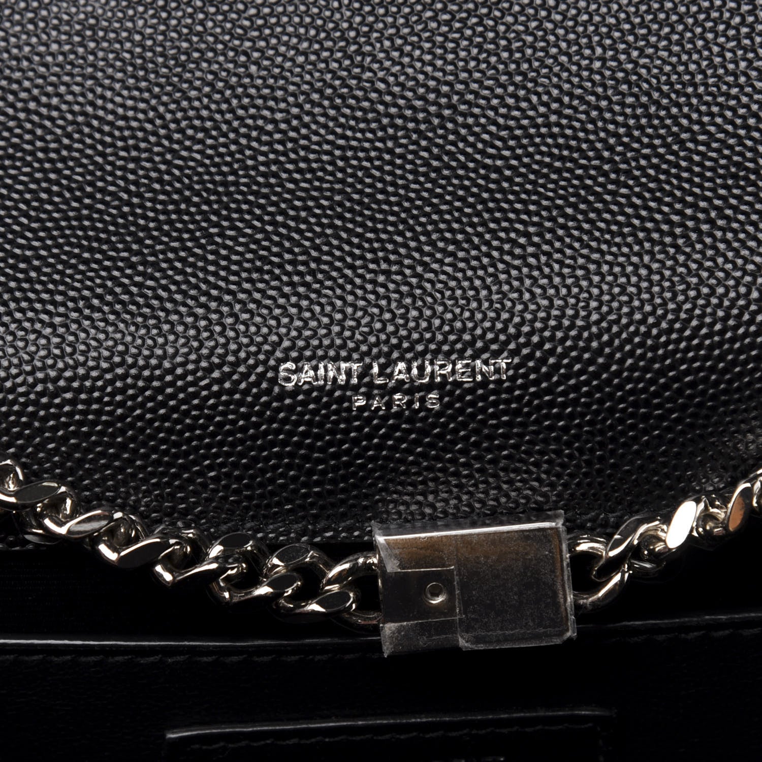 Saint Laurent Grain De Poudre Medium Classic Monogram Kate Satchel Black 8 of 10