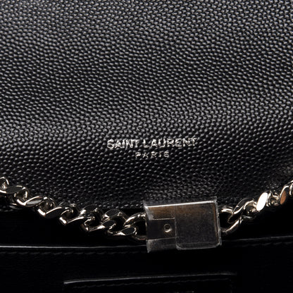 Saint Laurent Grain De Poudre Medium Classic Monogram Kate Satchel Black 8 of 10